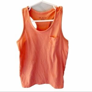 The Children’s Place Girls Pocket Sleeveless tank top. Size 5/6 peach/coral.